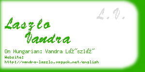 laszlo vandra business card